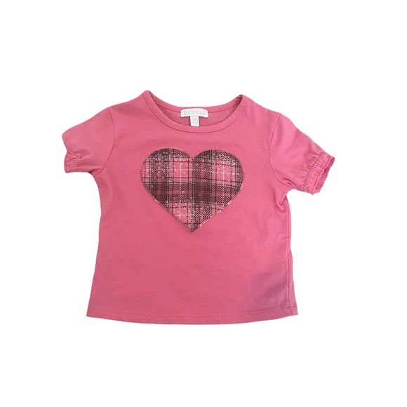 Btween Girl’s Pink and Brown Heart Top w/ Plaid pants Matching Set. Size: 3T. - Picture 2 of 6